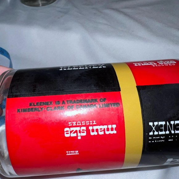 Vintage Kleenex Brand Promotional Glass Tumblers Drinking Glasses x2 Retro - Picture 13 of 14